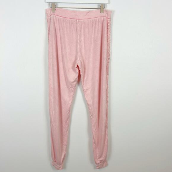 PJ Salvage Sunset Hues Knit Jogger Pants in Rose Quartz Size Medium - Picture 7 of 8